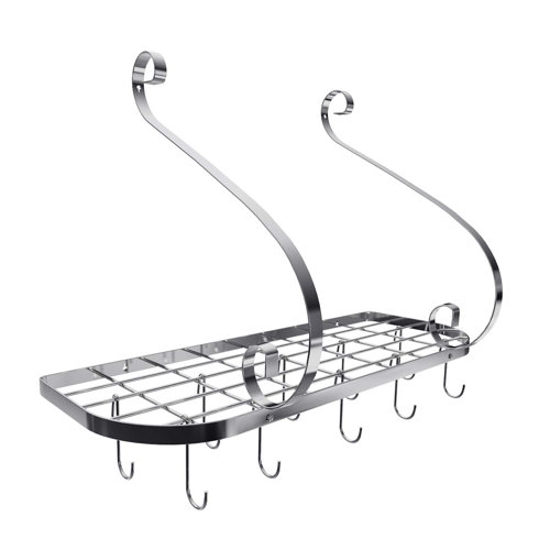 Wayfair Wall Mounted Pot Racks You Ll Love In 2024   Deenie Metal Oval Wall Mounted Pot Rack 